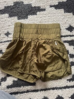 FP Movement by Free People Olive Green High-Waist Athletic Shorts